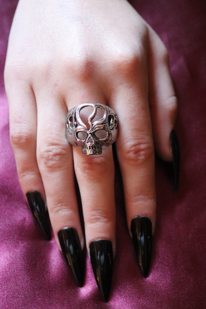 DF - skull steel ring