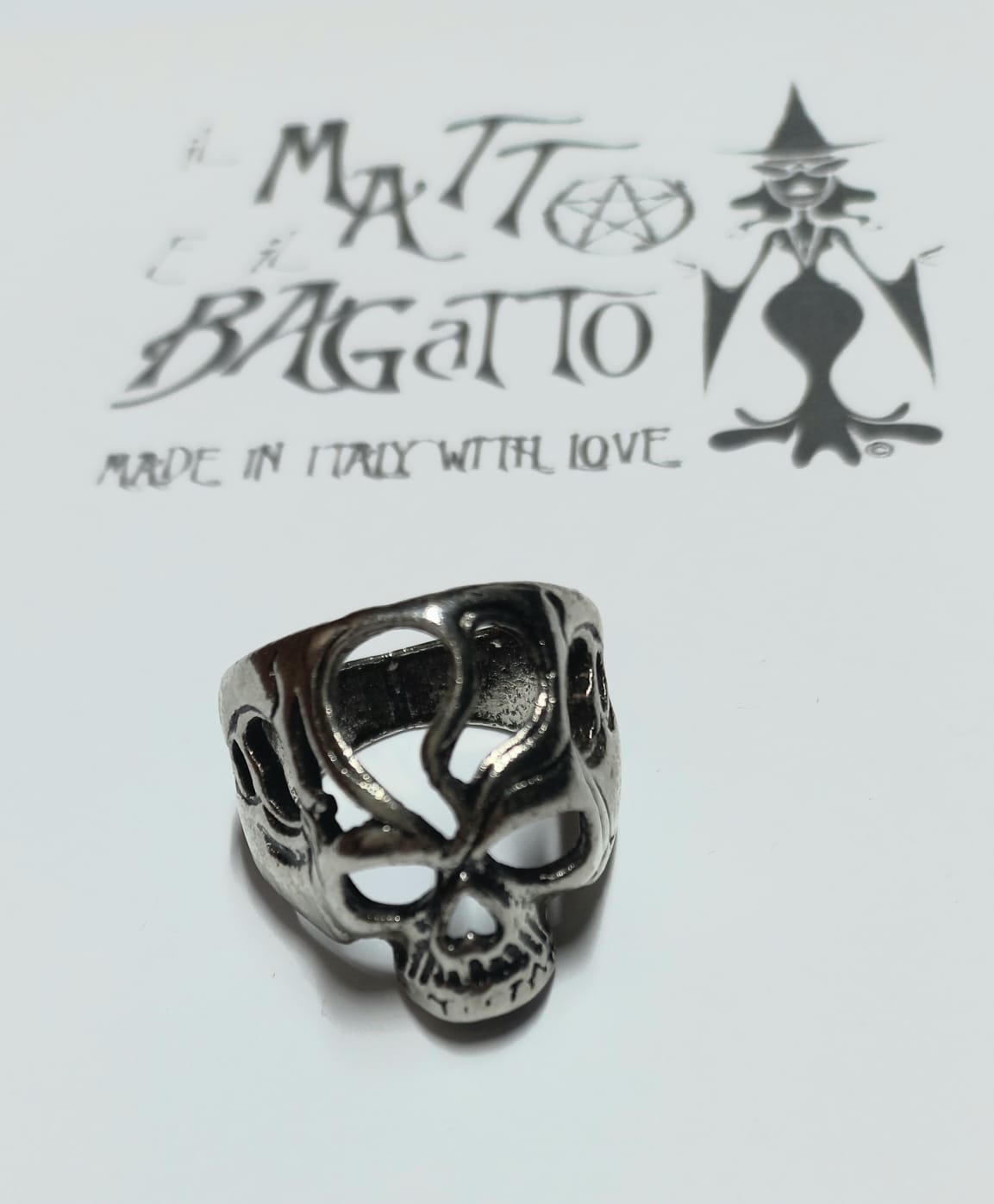 DF - skull steel ring