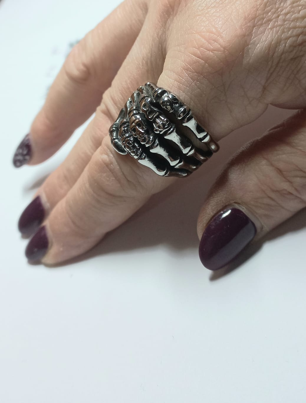 DF - skeleton hand ring