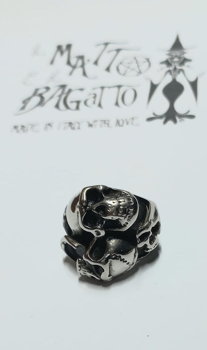 DF - skull steel ring