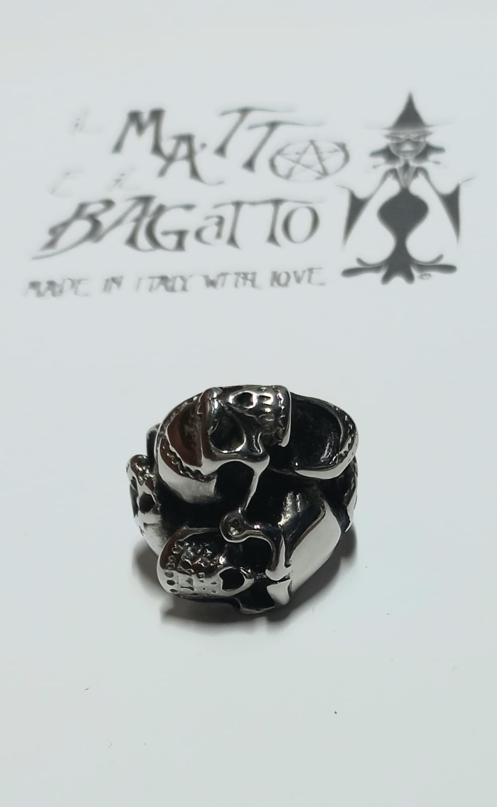 DF - skull steel ring