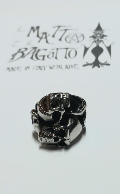 DF - skull steel ring