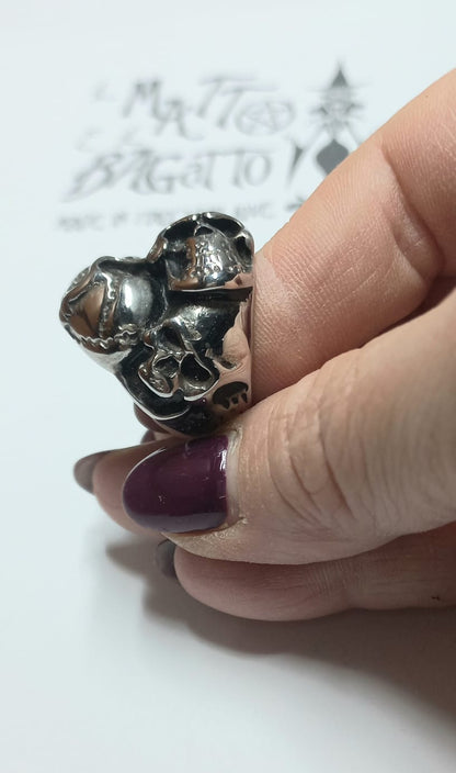 DF - skull steel ring